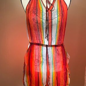 Express colorful striped romper